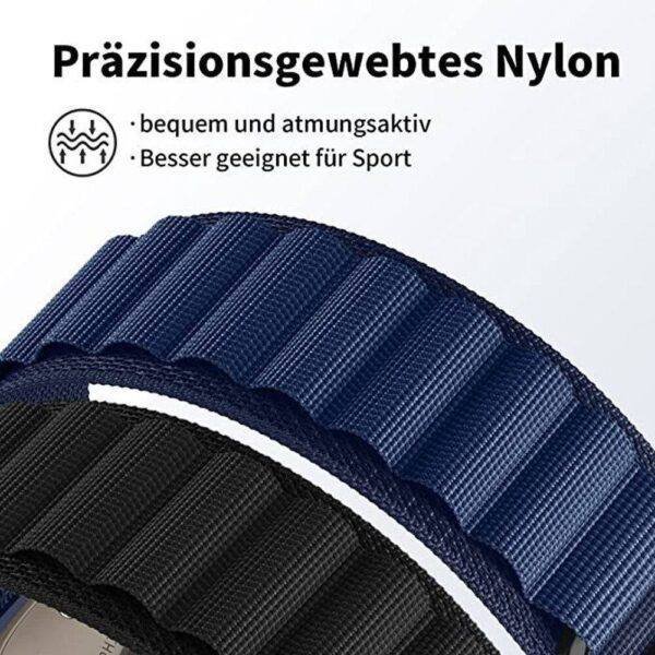 Black TG Alpine Loop Nylon Apple Watch Band - Image 6