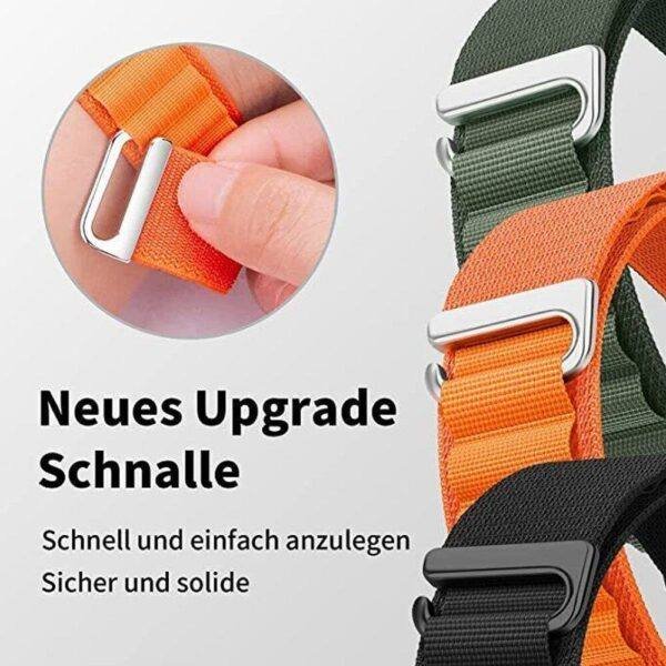 Black TG Alpine Loop Nylon Apple Watch Band - Image 2