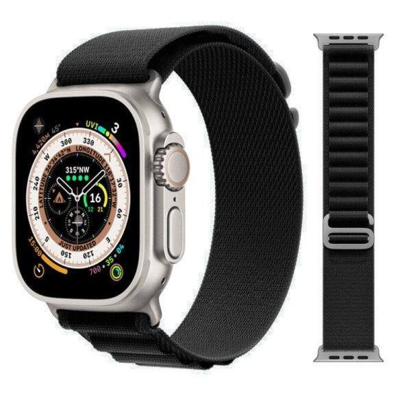 Black TG Alpine Loop Nylon Apple Watch Band