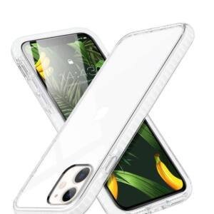 White Hybrid Case With Clear Back & White Border