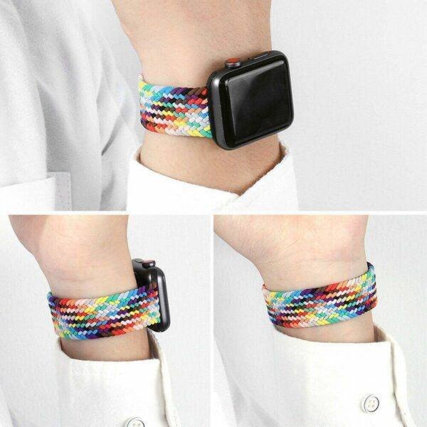 Blue TG Braided Solo Loop Apple Watch Band - Image 4