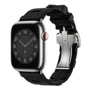 Black TG Deployment Buckle Band Apple Watch Band