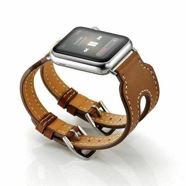 Brown TG Double Buckle Band Apple Watch Band - Image 4