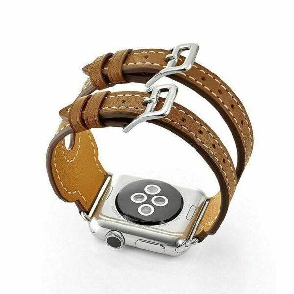 Brown TG Double Buckle Band Apple Watch Band - Image 3