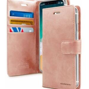 Rose Gold Goospery Mercury Blue Moon Flip Case