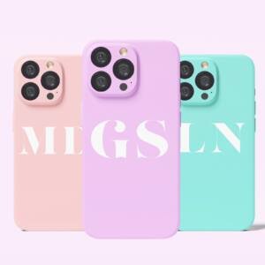 Custom Initials Silicone iPhone Case